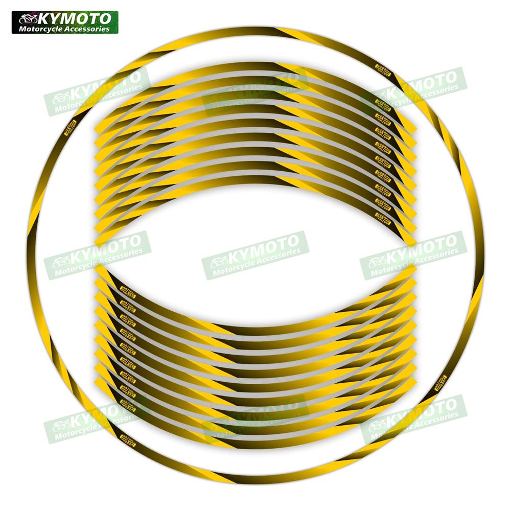 For XSR700 XSR 700 motorcycle accessories 17 inch front and rear wheel decals fairing hub modified reflective stripe stickers