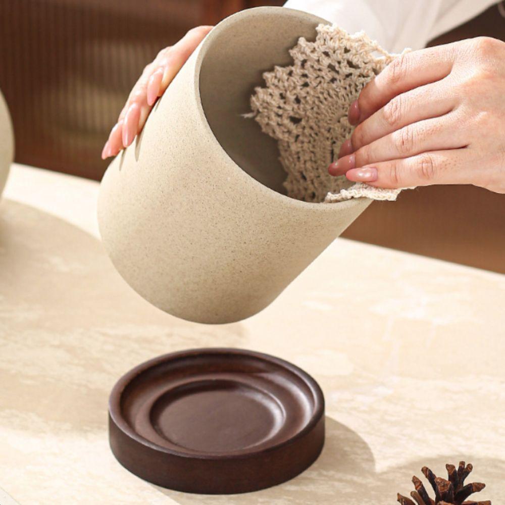 Ceramiczny stojak na sztućce z tacą ociekową Organizer na pałeczki Łyżka