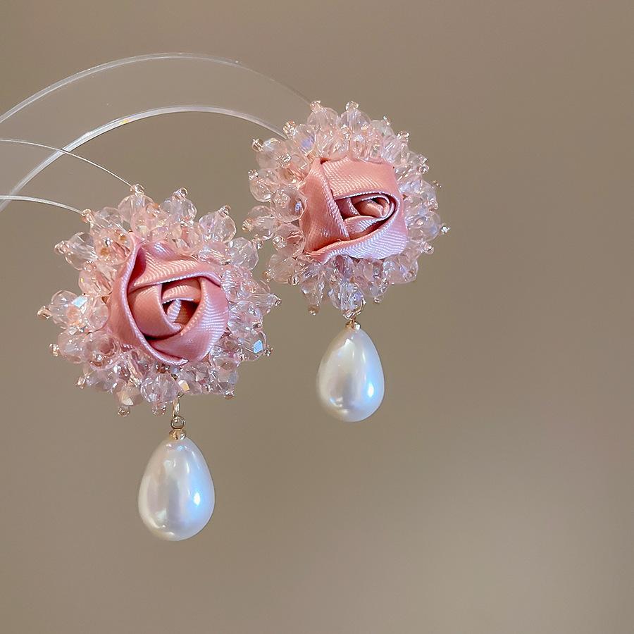 

Ретро серьги «Серебряная игла» с инкрустацией бриллиантами, кристаллами и жемчугом - Роскошные длинные серьги в европейском и американском стиле для женщин