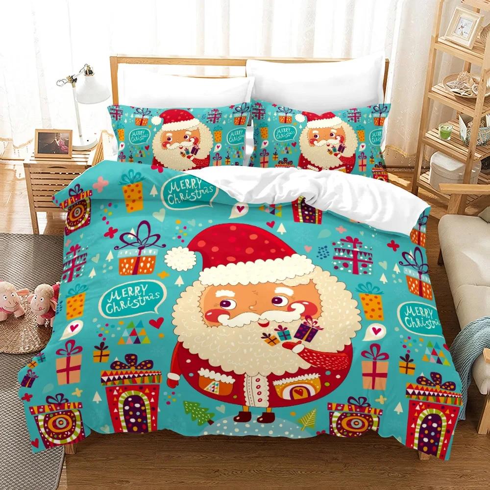 2024 Christmas Boys Cartoon Duvet Cover Pillowcase Bedroom Textile Decor 200x200cm Duvet Cover Bed Set Quilt Cover Pillowcase