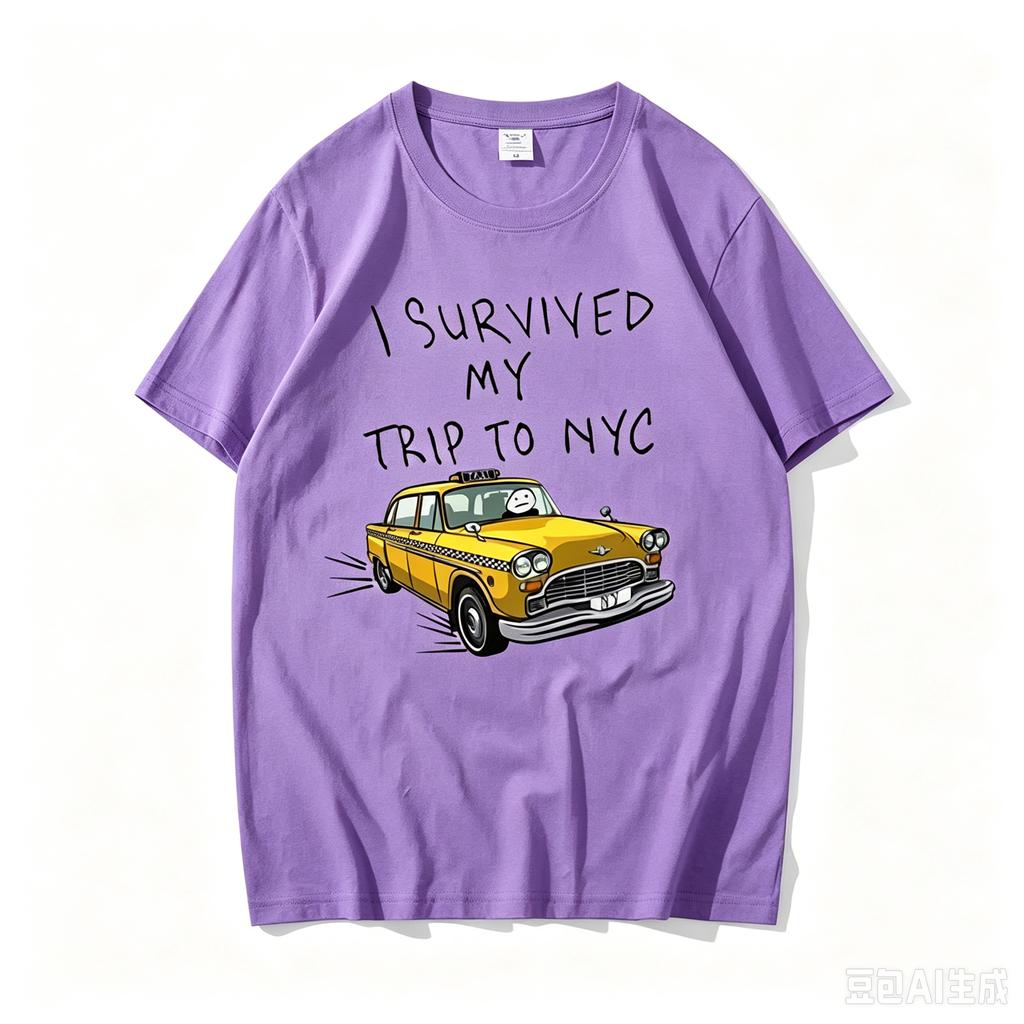 Maglietta Divertente Uomo Donna Sono Sopravvissuto al Mio Viaggio a NYC Stampa Top Casual Streetwear Unisex Moda Maglietta Tom Holland Stile Uguale Tee
