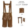 Oktoberfest Bavarian Men's Lederhosen with Suspenders