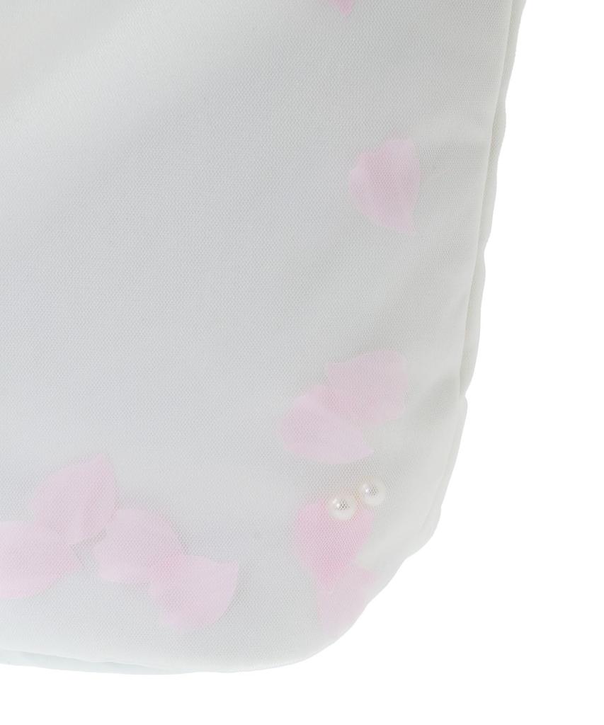 Maison de FLEUR Marie Petal Pearl Frill Handle Tote Bag, Off-White, Size F, 08000426500