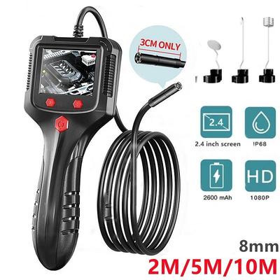 Průmyslový videomonitor 8mm endoskopová kamera 1080P 2,4" HD IPS obrazovka vodotěsná inspekční kamera se 6 LED světly