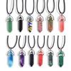 1Pc Hexagon Pillar Stone Necklace Bullet Pendant Choker Necklace Fashion Jewelry Gift