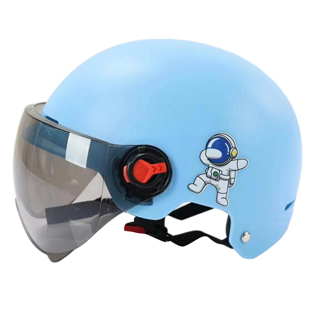 Men Motorcycle Helmet,Woman Electric Motor Car Scooter Bike Open Face Half Helmet,Anti-UV Safety Hat Bicycle Cap with Goggles