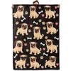 Pug Blanket Cute Pet Puppy Dog Fleece Throw Blanket Soft Lightweight Cozy Plush Flannel Blanket for Sofa Couch Bed Living Room