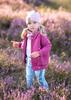 Spring Hat for a Girl with a Scarf - Light Pink 51-56 Cm