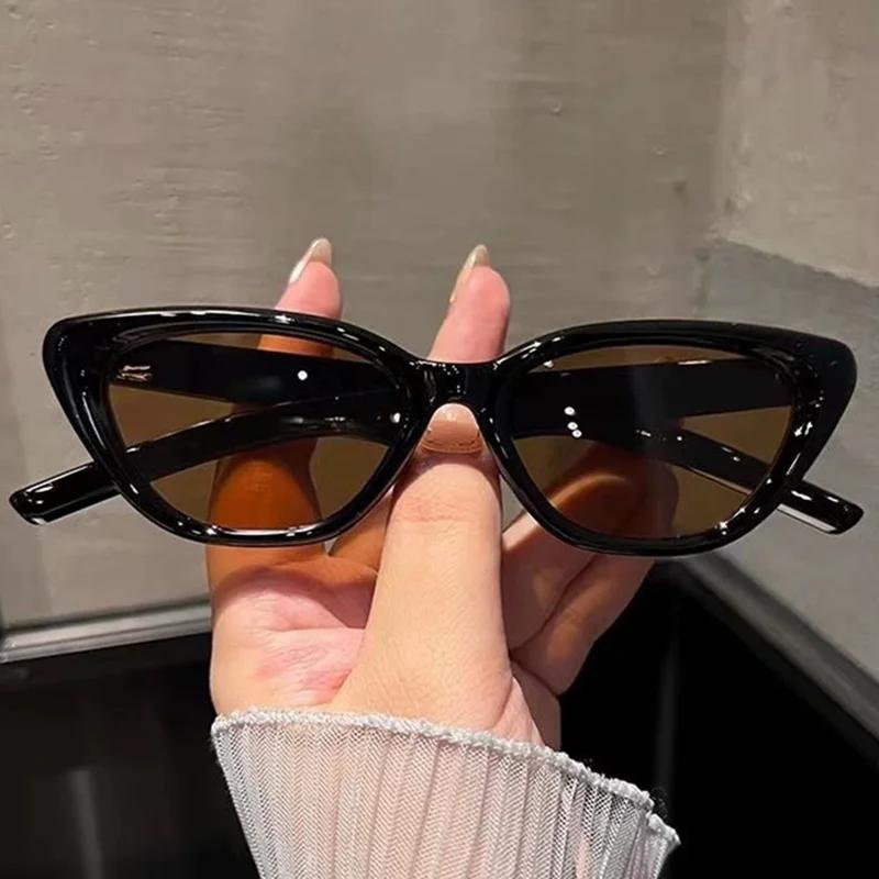 Vintage Cat Eye Women Sunglasses Vintage Small Frame Sun Glasses for Men Luxury Brand Design Outdoor Eyewear UV400