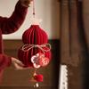 Gourds Shape New Year Decoration Red Felt Gold Bell Greeting 3D Felt Pendant  Shop Decoration