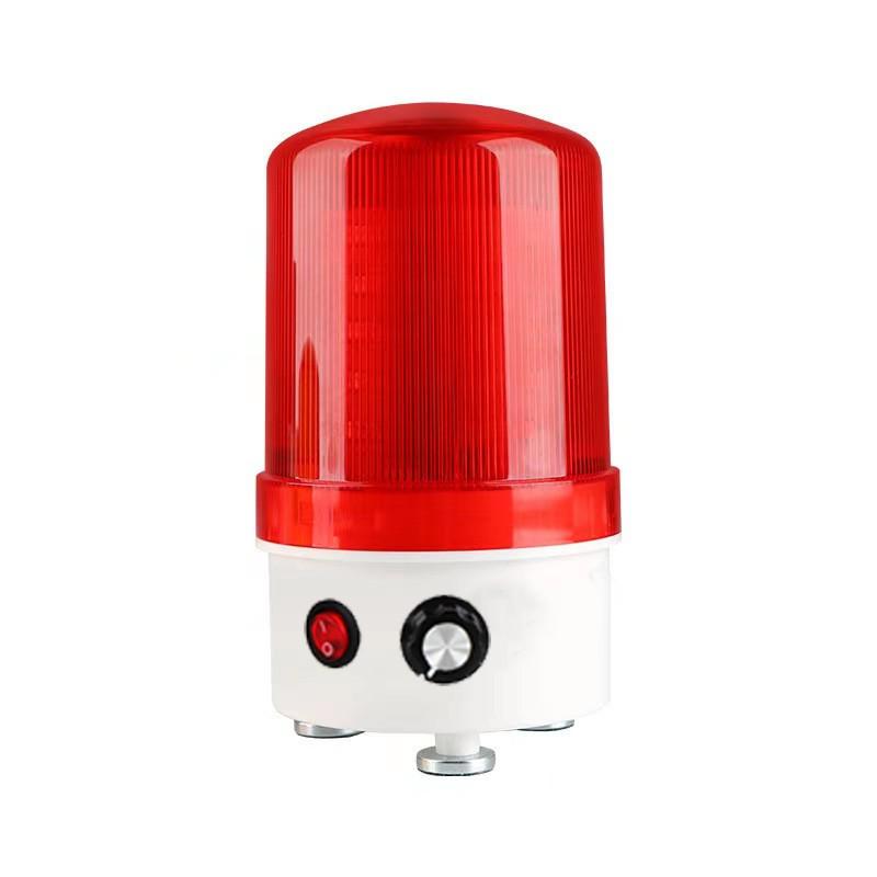 LED Rotary Strobe Rechargeable Magnetic Adjustable Sound Warning Light High Brightness Simulation Rotation Alarm Light