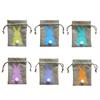 Easter Bunny with Tail Drawstring Gift Bag Line Cloth Storage Pouches Supplies for Children Day Food Cookie Package