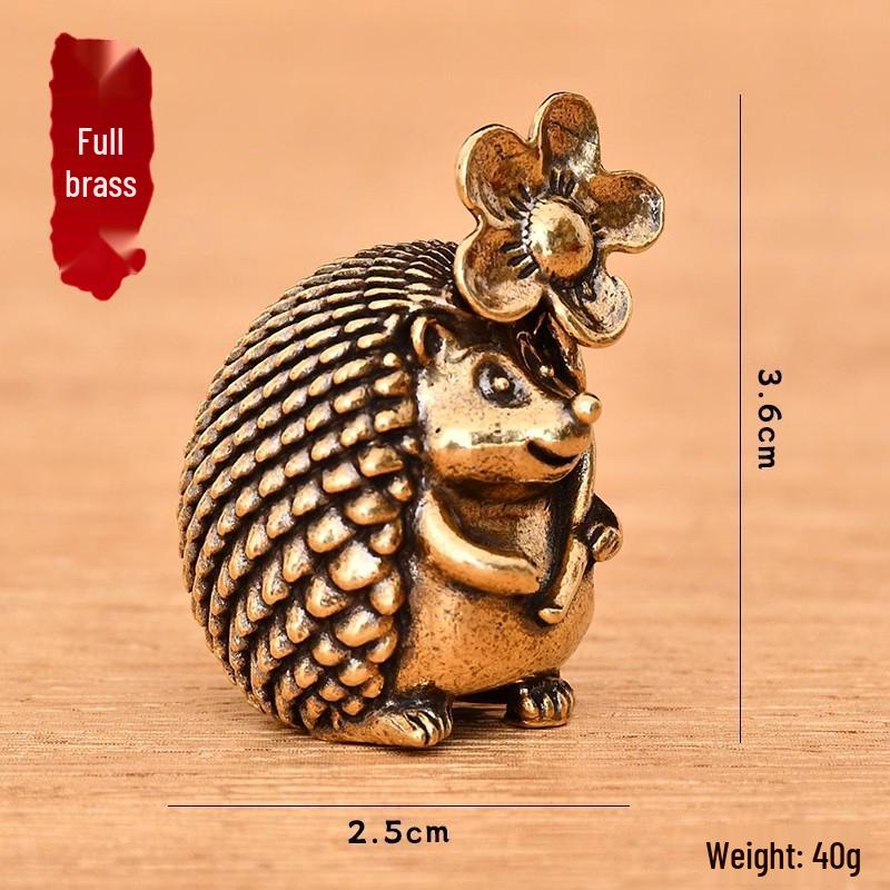 

Antique Bronze Simulated Brass Hedgehog Tea Pet Craft Ornament