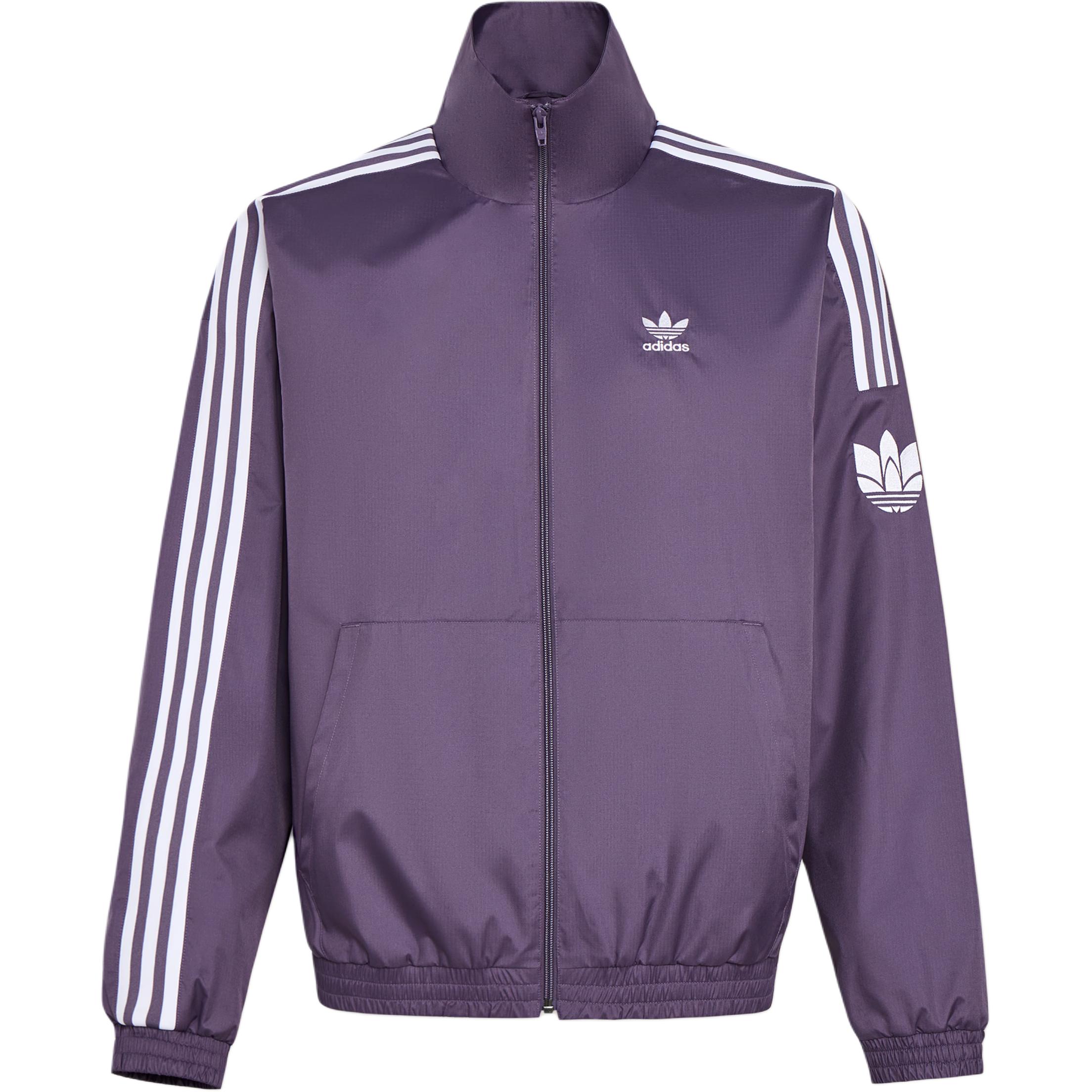 

Adidas Оригинальная спортивная куртка Adicolor с воротником-стойкой, полосатая, с длинным рукавом. Для спорта, фитнеса, повседневной носки. Унисекс. KV8853 M
