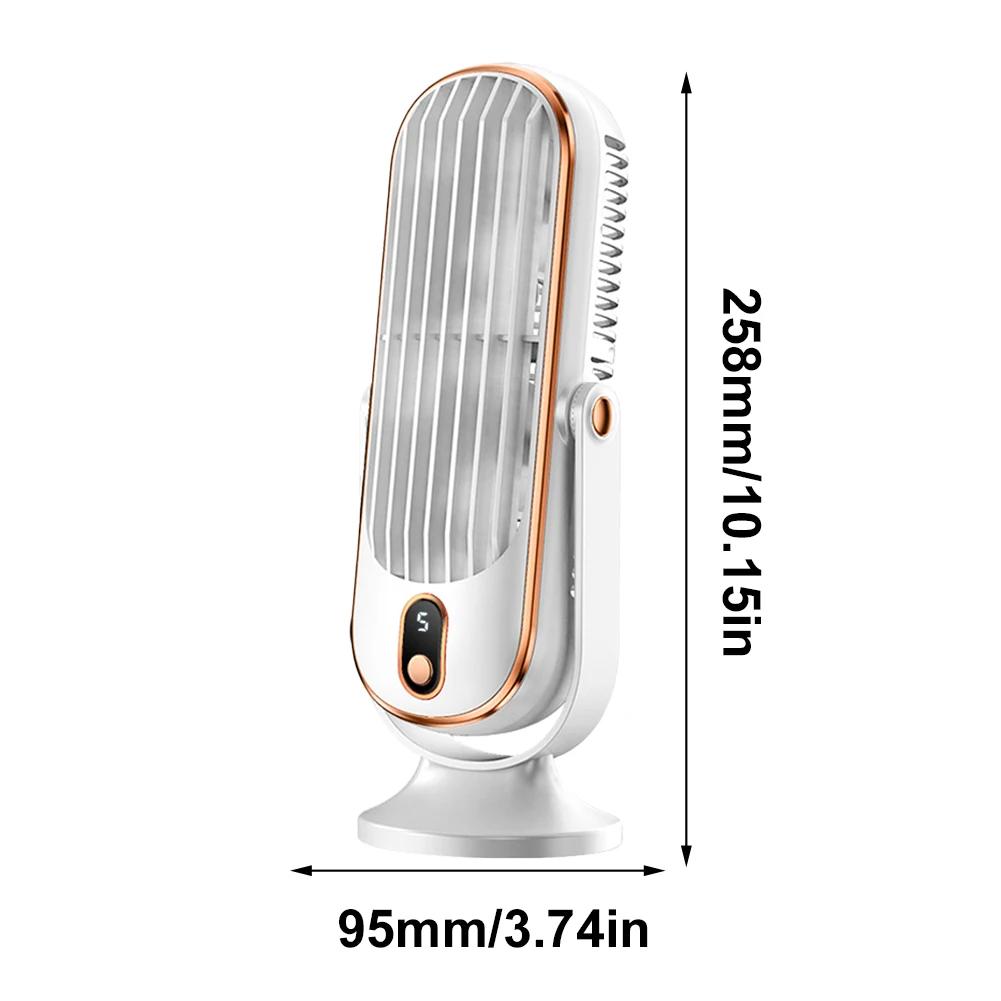 1800mAh Large Battery Dual Motor Household Small Air Cooler 5 Speeds Air Cooling Fan 720 Surround Portable USB Rechargeable Fan