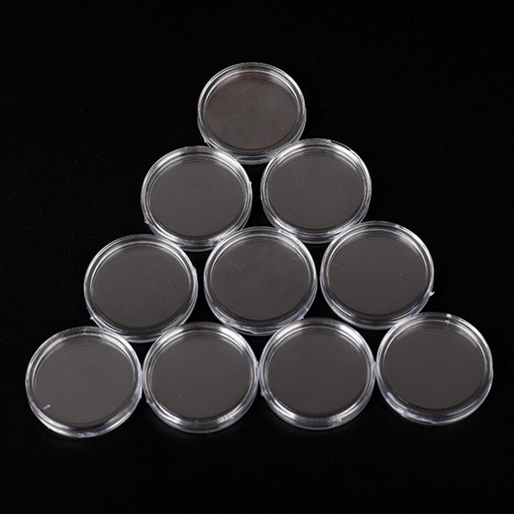 Pack Coin Storage Holder Decoration Elements Holder Plastic Round Set 100Pcs 39MM Capsule Case Brand New Parts