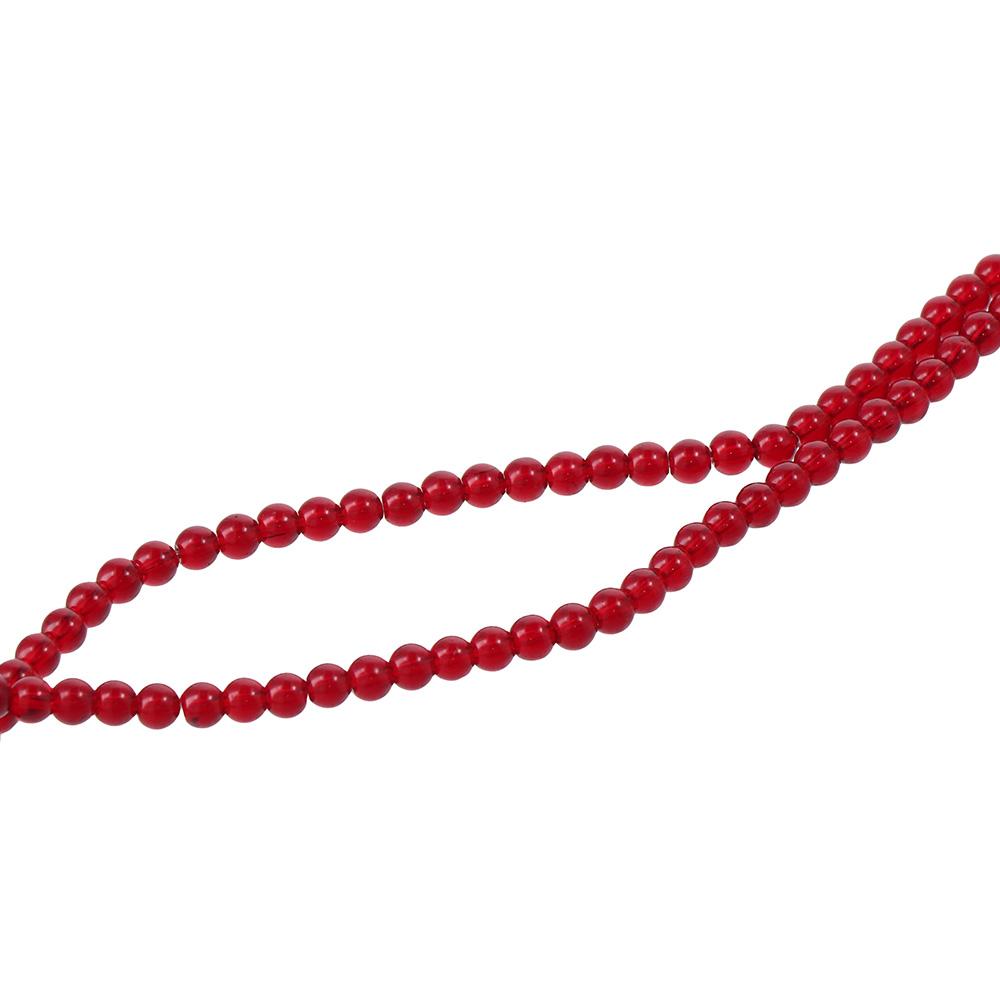 126 PCS Garnet Red Garnet Red Glass Crystal Beads Round Round Loose Beads Garnet Beads  Bracelet