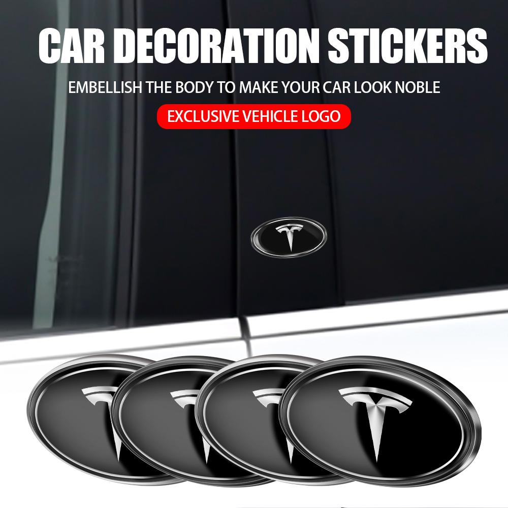 CGYJL1 1Pcs Car Styling 3D Aluminum Car Body Side Window Badge Stickers For Tesla Model 3 Model S X Model Y Roadster SpaceX Cybertruck