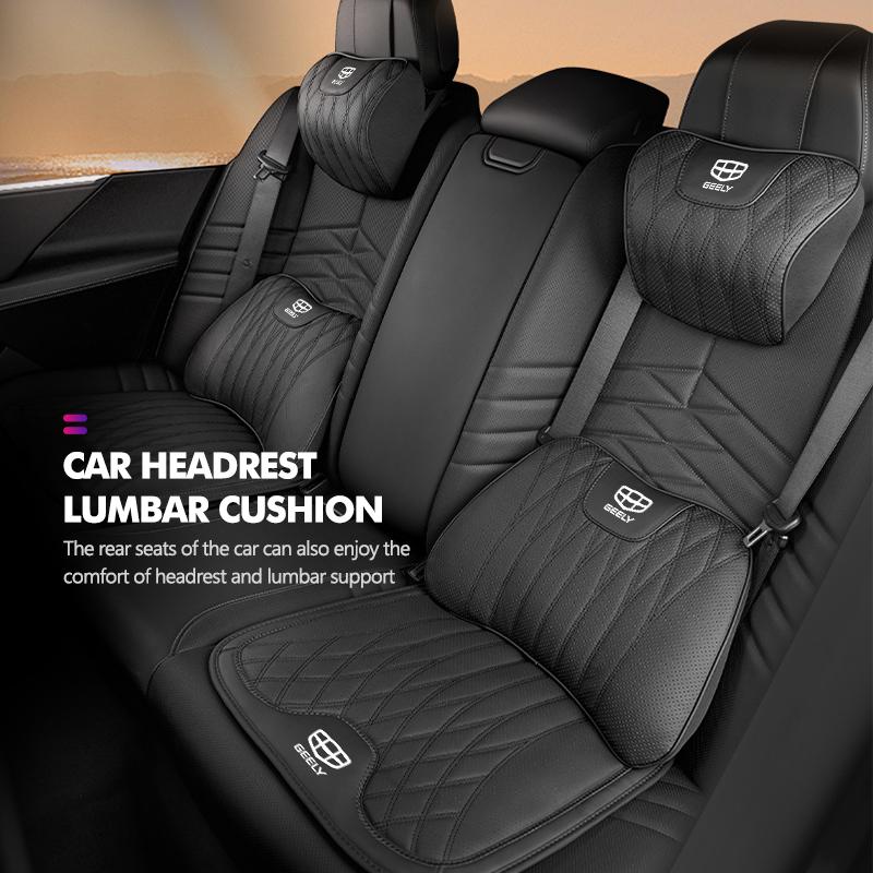 Car Headrest Waist Rest Neck Support Lumbar Cushion Soft Pillow For Geely Atlas Pro Tugella Emgrand Ec7 Coolray Geometry C Gc9