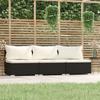 Day and Night - Day and Night 3-seater Sofa with Black Synthetic Rattan Cushions