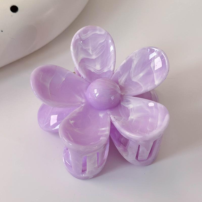 New Colorful Flower Shape Hair Claw for Women Girls Elegant Hair Clip Crab Hairpins Bath Barrettes Lady Fashion Hair Accessories