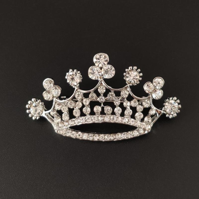 Doamnelor din aliaj strass coroana brosa ace haine accesorii bijuterii pentru femei fete