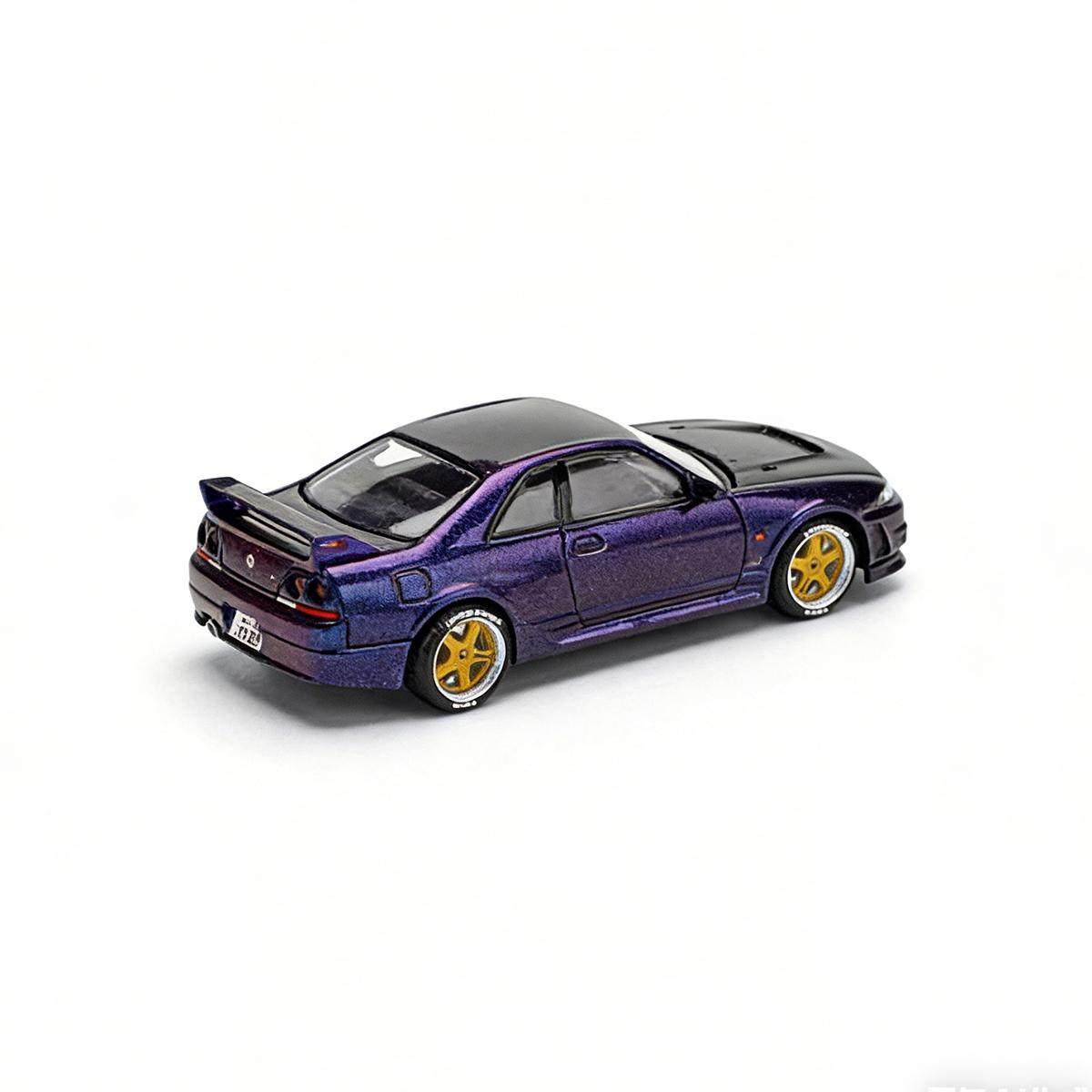 

in Stock POP RACE PR640256 1:64 Nissan Skyline GT-R R33 Midnight Purple (Carbon Hood, Gold Wheels) Diecast Model Car