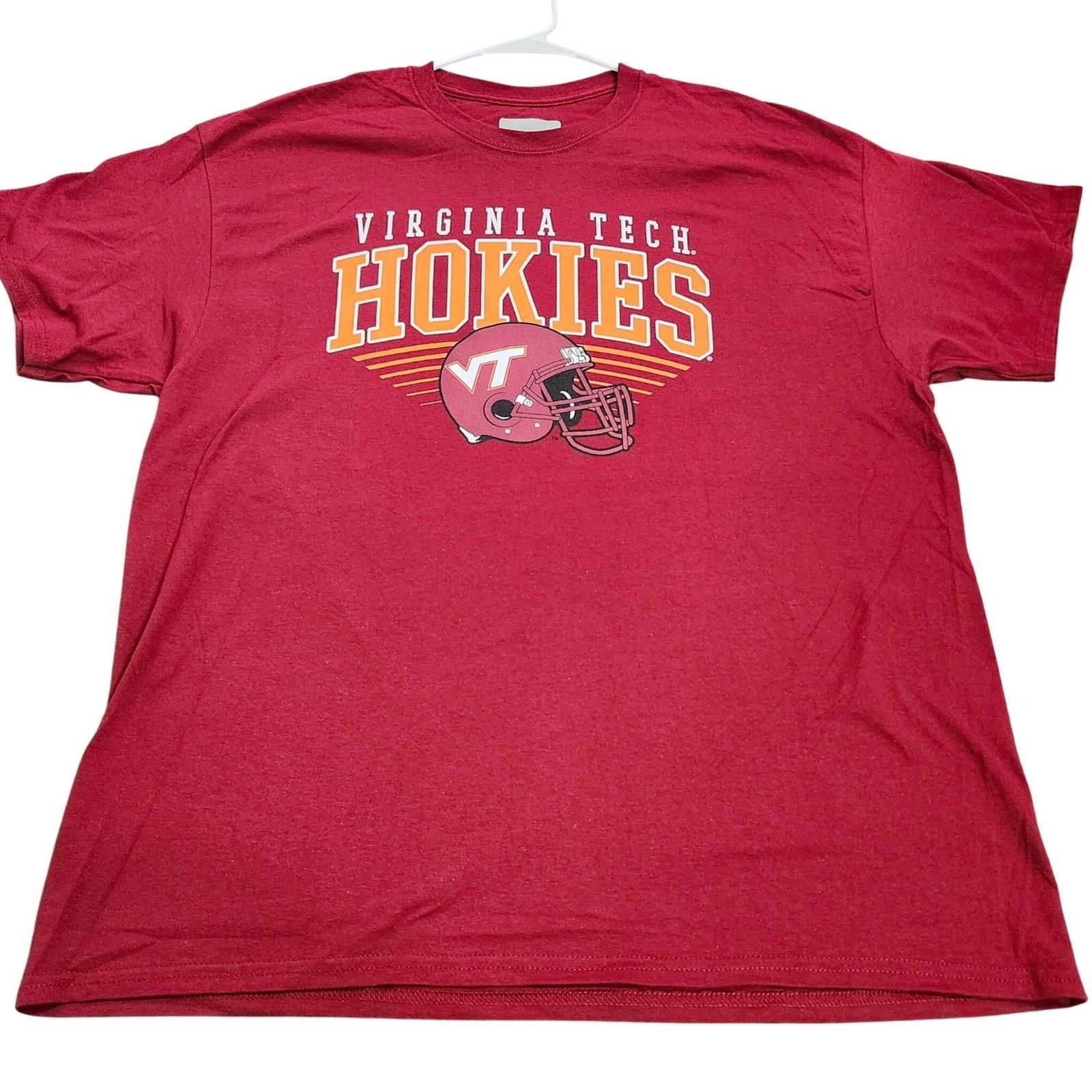 Captivating Virginia Tech Hokies NCAA Football Graphic Maroon Mens XL Unisex T-Shirt S