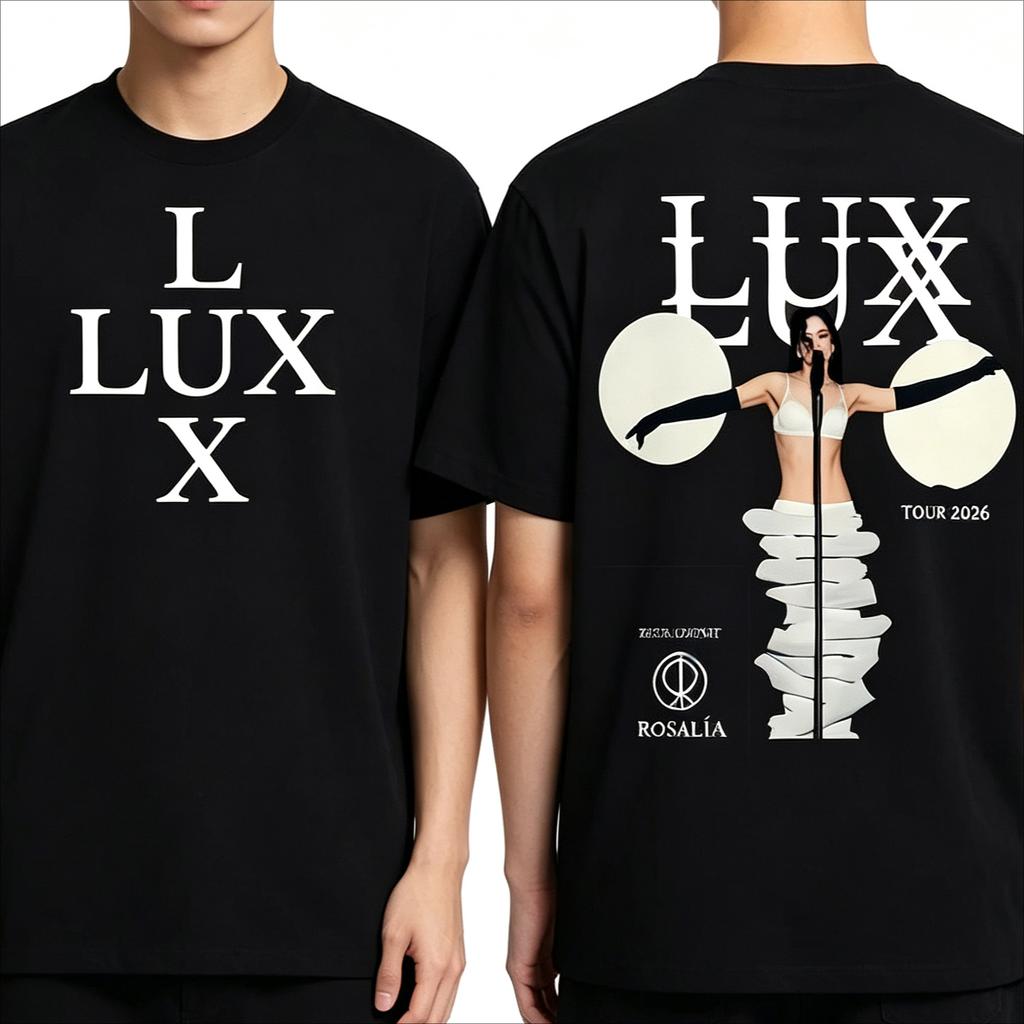 Heißer Verkauf Singer Rosalia Lux Tour 2026 Grafik T-Shirt Unisex Unisex Vintage Mode Hip Hop T-Shirts Y2k Harajuku Streetwear T-Shirt