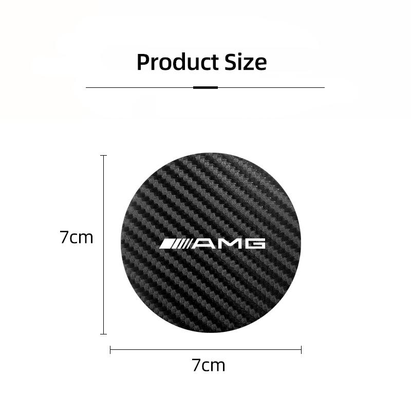 2Pcs Car Leather Coaster Pad Anti-noise Water Cup Mat For Mercedes Benz AMG W204 W205 W203 W211 W212 W213 W201 W210 W169 W202