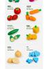 Qie Qie Le Kids' Educational Wooden Kitchen Toy Set: Magnetic Fruits & Vegetables for Ages 4-6