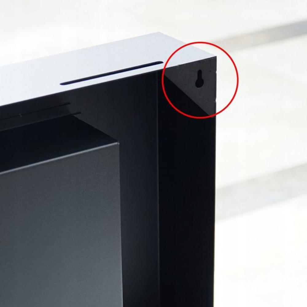 Wall mounted Bioethanol fireplace DELTA FLAT black with glazing TÜV