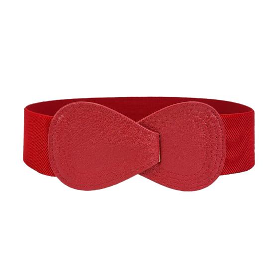 Imitation Leather Women Waistband Dress Shirt Top Versatile Belt Women Elastic Waist Cover Daily Dress Decoration