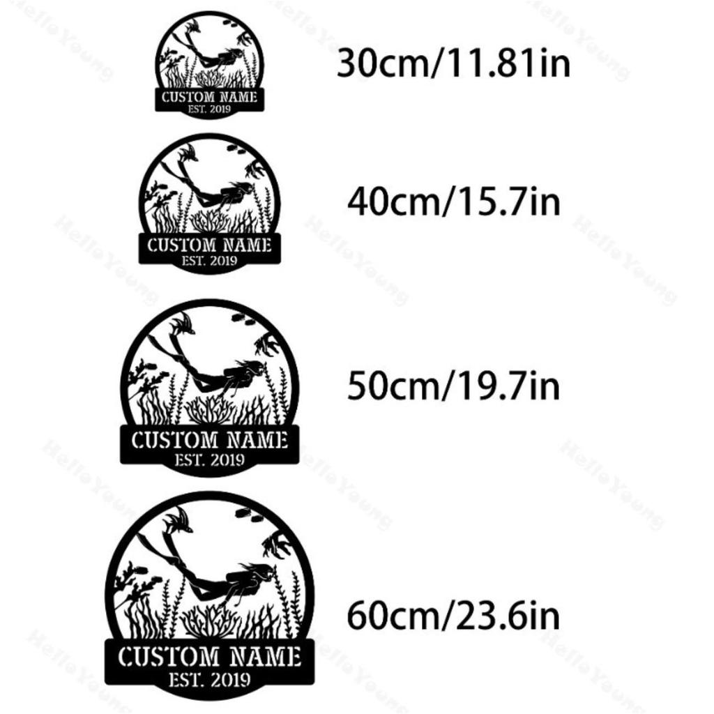 Customizable Metal Wall Art Diving Silhouette Fairy Tale Theme Home Garden Outdoor Party Decor
