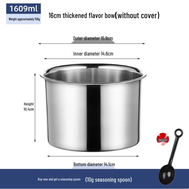 

Mu Baisen 201 Stainless Steel Commercial Seasoning Pot