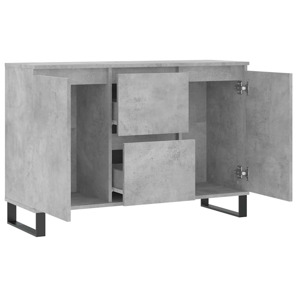 Vidaxl Szafka, Szarość Betonu, 104X35X70 Cm, Materiał Drewnopochodny