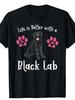 A BLACK LAB Makes Life More Enjoyable. Unisex Crew Neck T-Shirt for Dog Moms And Pet Owners - Soft A