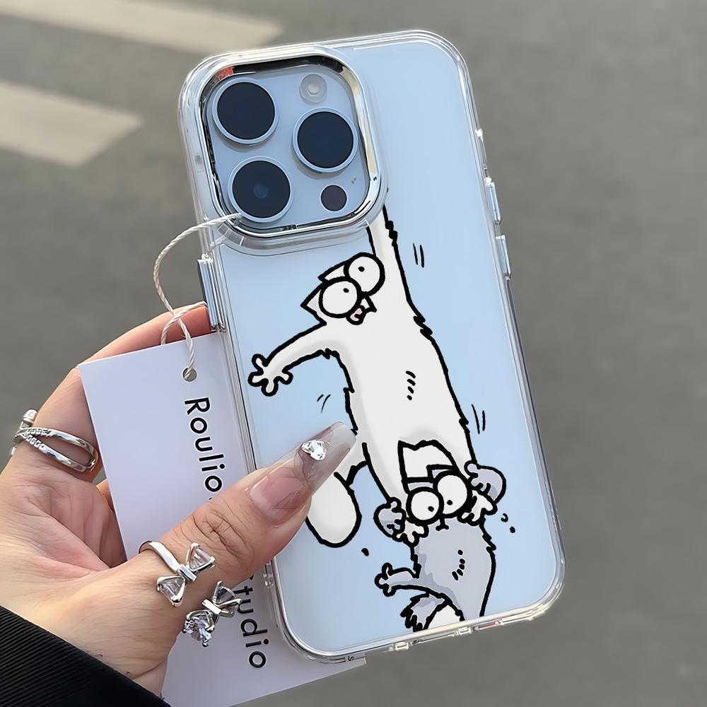 Cute S-Simons-Cat New Phone Case For Xiaomi Redmi Note 15 14 13 14c 13c 12 11 12s 12c 10c 10 9 Pro Plus 4G 5G Transparent Cover