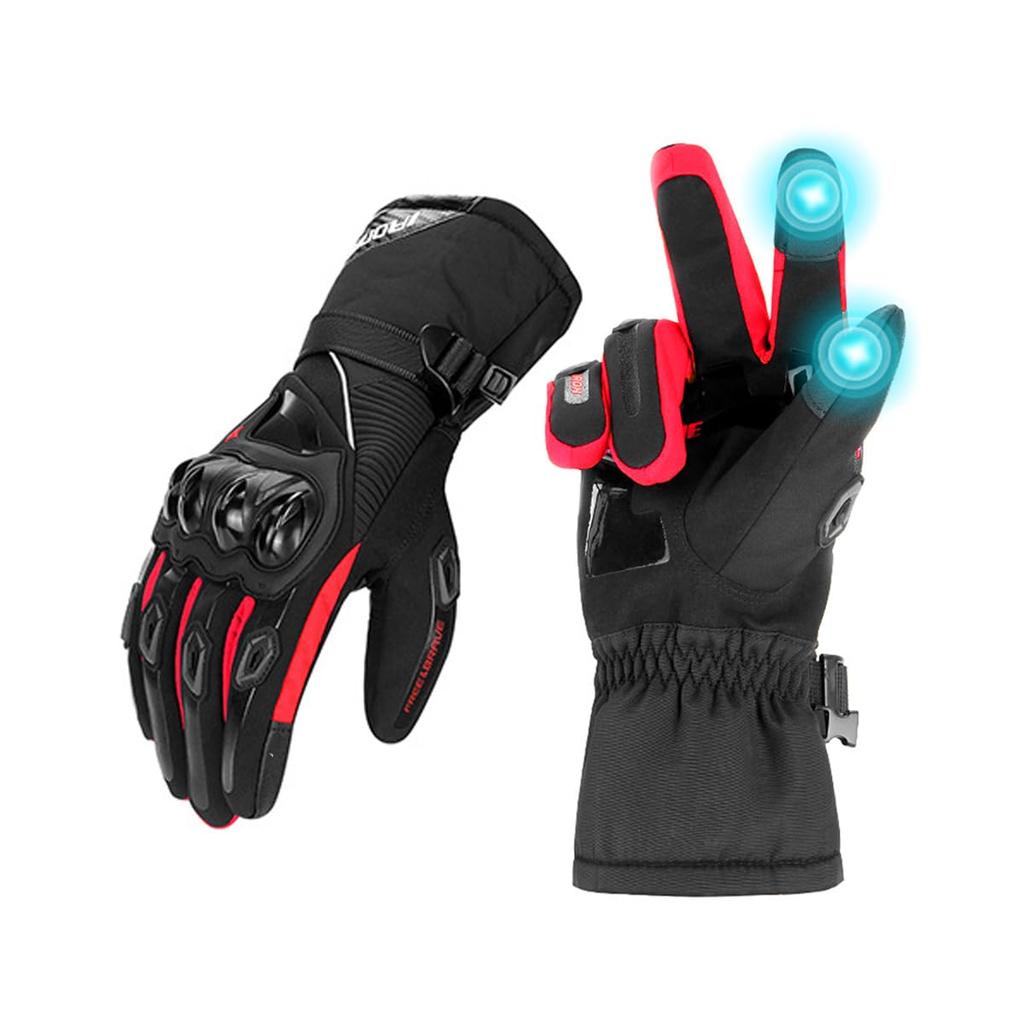 Solaay Motorcycle Cold Smartphone Outdoor Touchscreen Size M Gloves, Weather, Windproof, Cycling, Non-Slip, Compatible, Water-Repellent, Fleece-Lined,