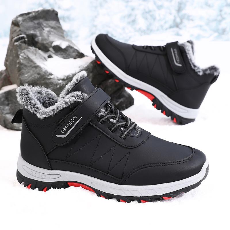 Bomullssko vinter varm snøstøvler mote avslappet bomullsstøvler utendørs fortykket fløyel sport gåsko kald