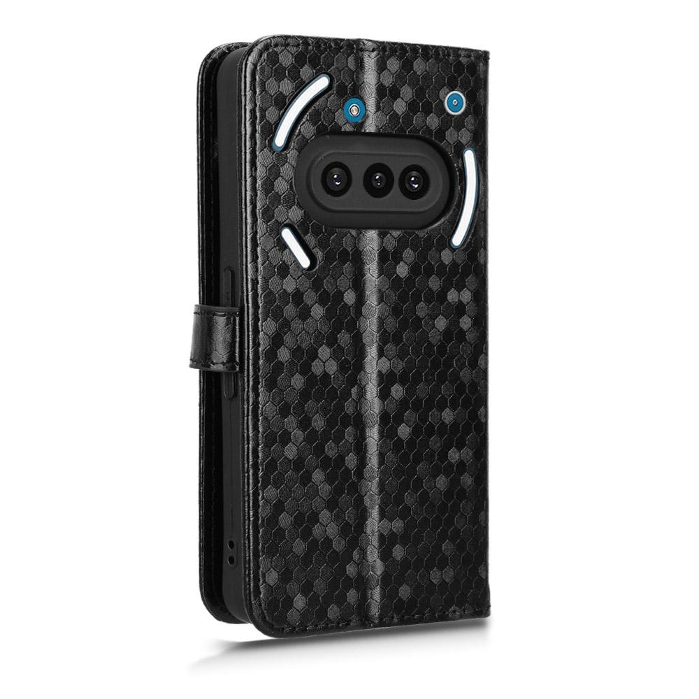 For Nothing Phone (3a) Wallet Case Dot Pattern Imprint PU Leather Phone Cover