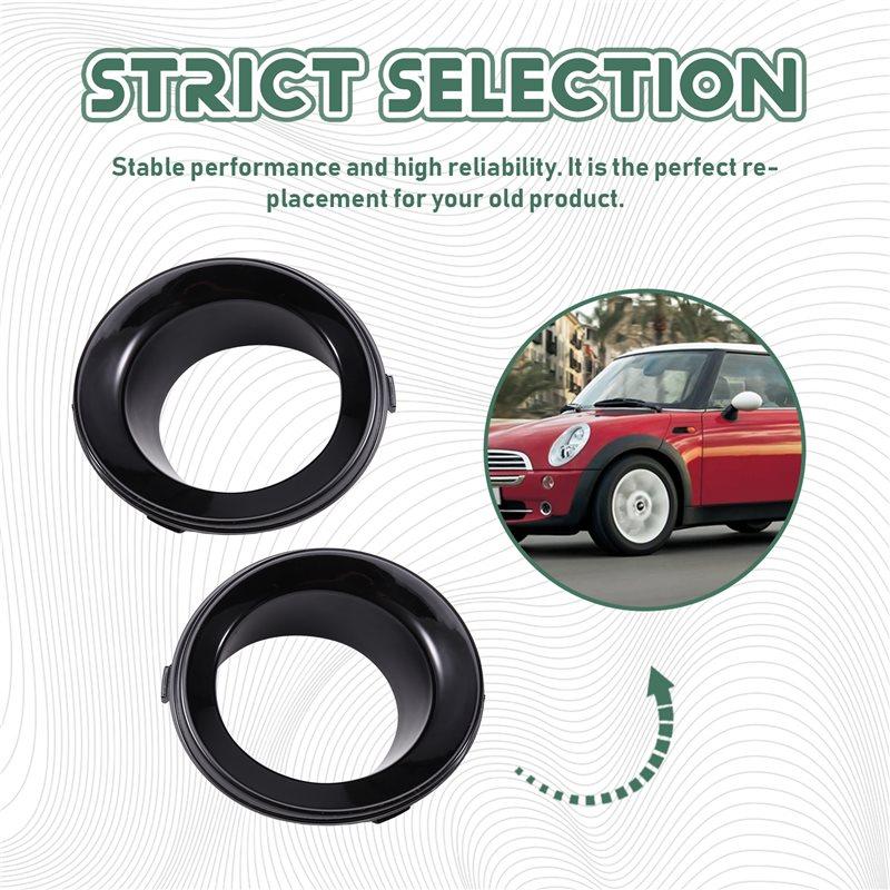 X39A-For Mini R50 R52 R53 2002-2006 Compatible Car Front Fog Light Frames Trim Rings- 51117127941& 51117127942