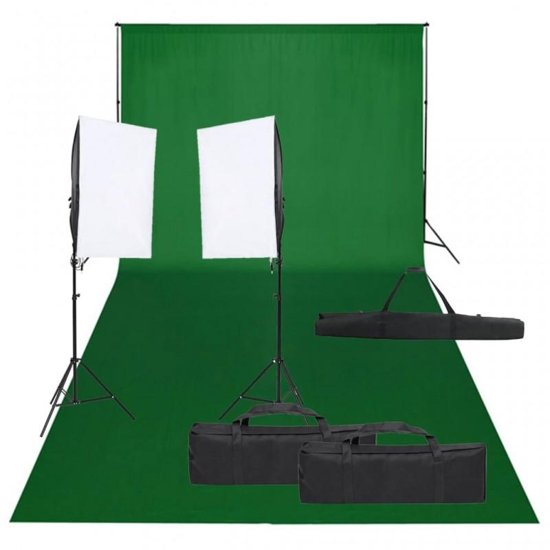 Day and Night - Day and Night Photo Studio Kit with Lights and Background Set