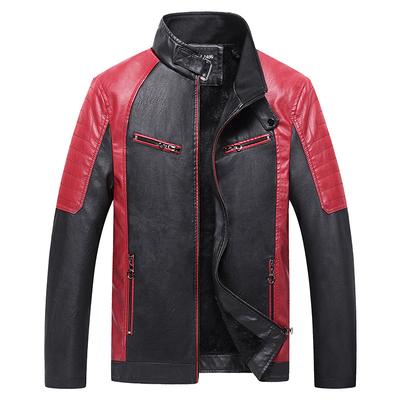 Men's Motorcycle Leather Jacket PU Leather Jacket