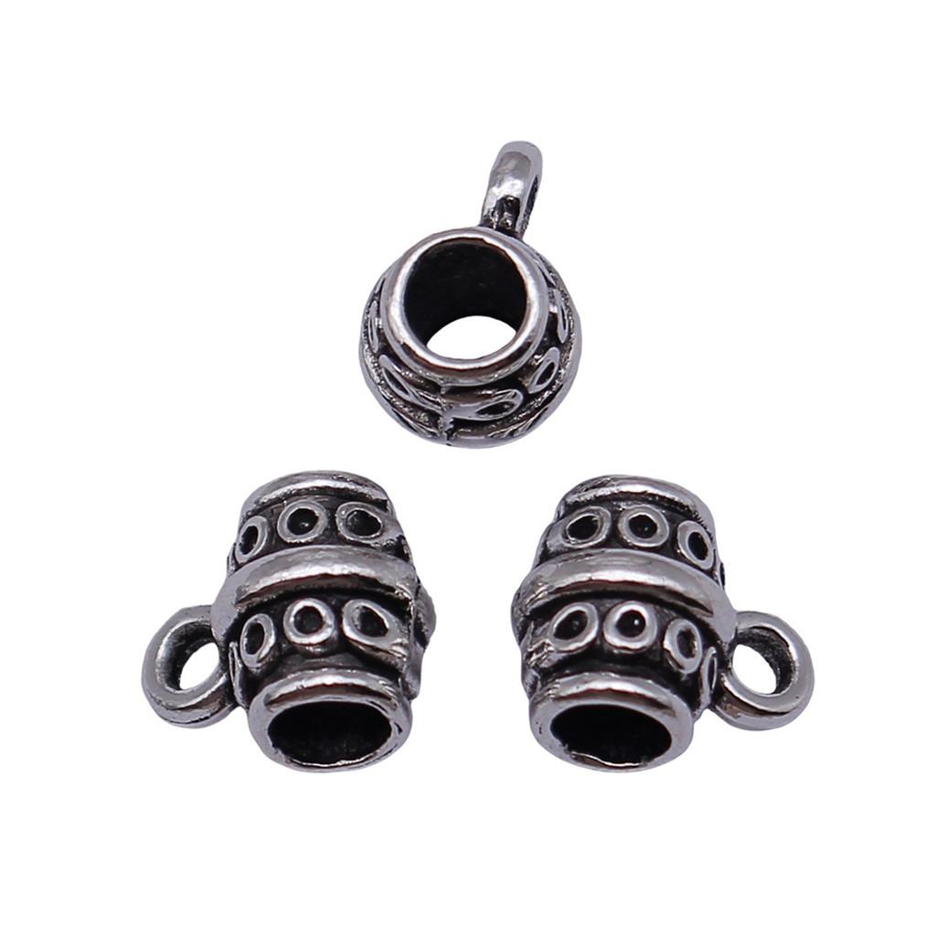 Antique Twisted Pattern Bail Connectors For Charm Attachments Craft Jewelry Accessories