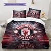 Classic MUFC Legends Bedding Quilt Set Quilt Cover Pillowcase Home Decoration Birthday Gift (1 * duvet cover + 2 * pillowcase, without core)