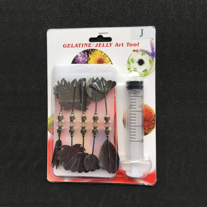 

10 шт. насадок для пудинга +1 шприц-инструмент 3D желеобразный цветок для торта желе желатиновый художественный инструмент русская насадка гаджет для украшения торта своими руками