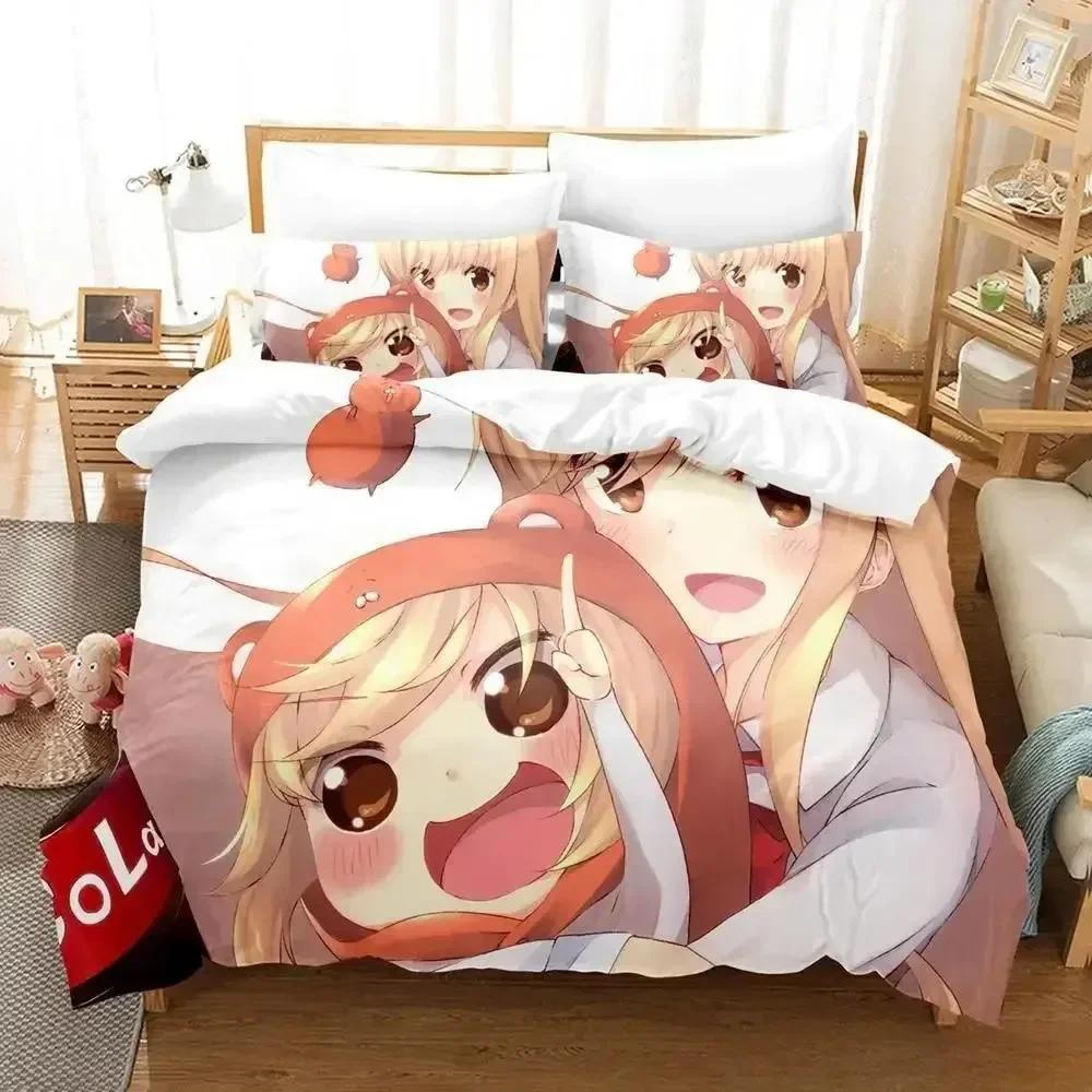 Himouto! Umaru-Chan Bedding Set Single Twin Full Queen King Size Bed Set Adult Kid Bedroom Duvet Cover Sets Anime Bed Sheet Set
