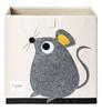Cube De Rangement - 3 SPROUTS - Souris - Polyester, Carton Dur - 33 X 33 X 33 Cm