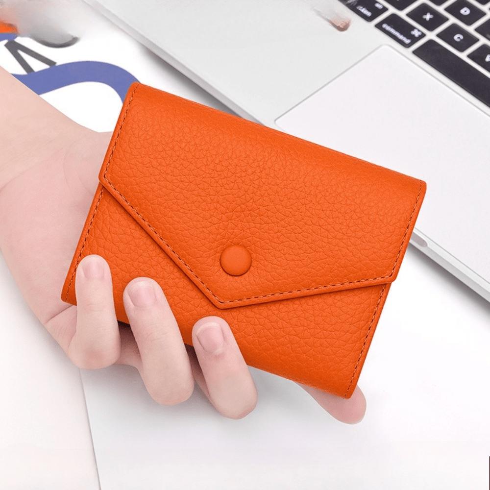 Portefeuille pour femme, nouveau petit porte-monnaie, mini portefeuille porte-cartes, trois-en-un. orange, multicolore
